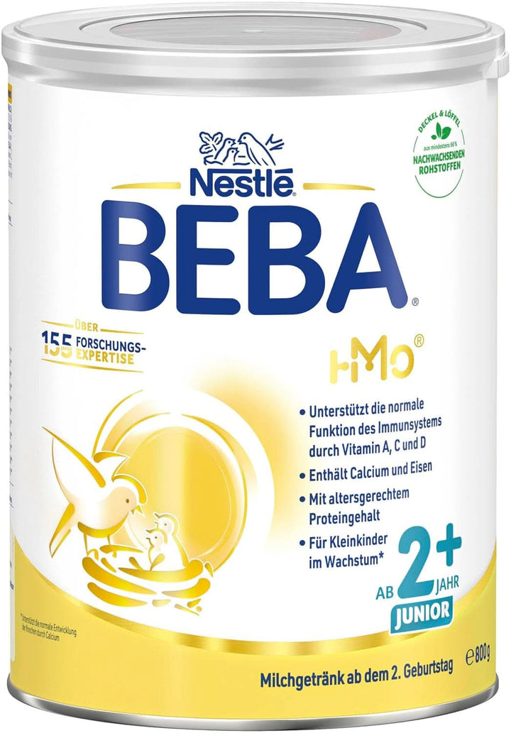 BEBA Junior 2+ Milchgetränk Ab Dem 2. Geburtstag, Babynahrung Mit HMO 2'-FL, Nur Laktose, Ohne Palmöl, 6Er Pack (6 X 800G)