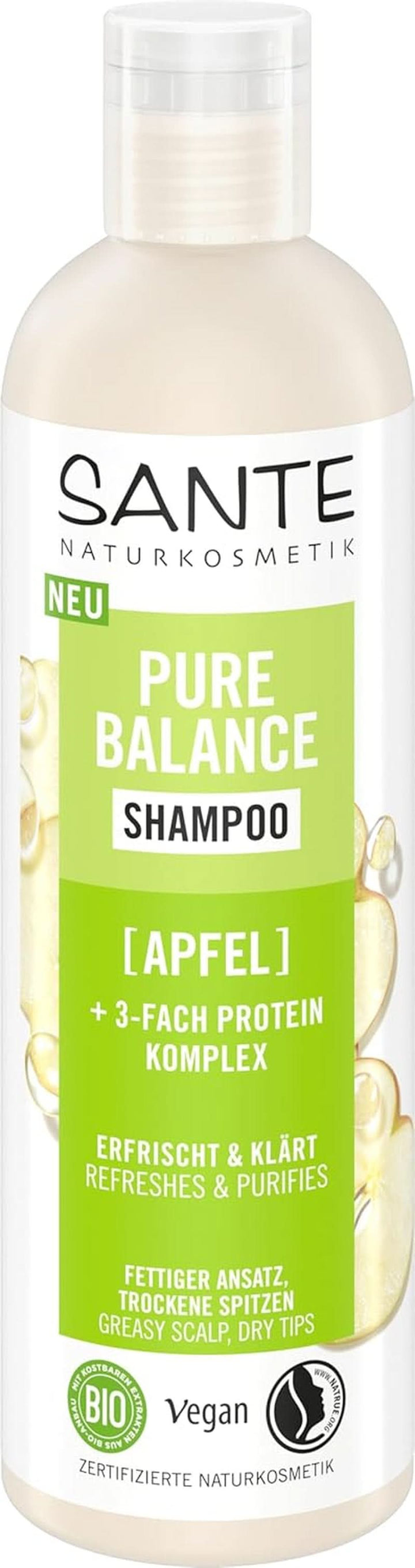 SANTE Naturkosmetik Pure Balance, șampon, hidratează intensiv părul uscat, 250 ml