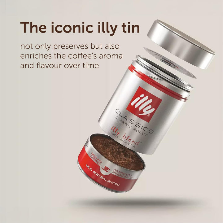 Illy Kaffee, Kaffeebohnen Entkoffeiniert - Dose Zu 250 G