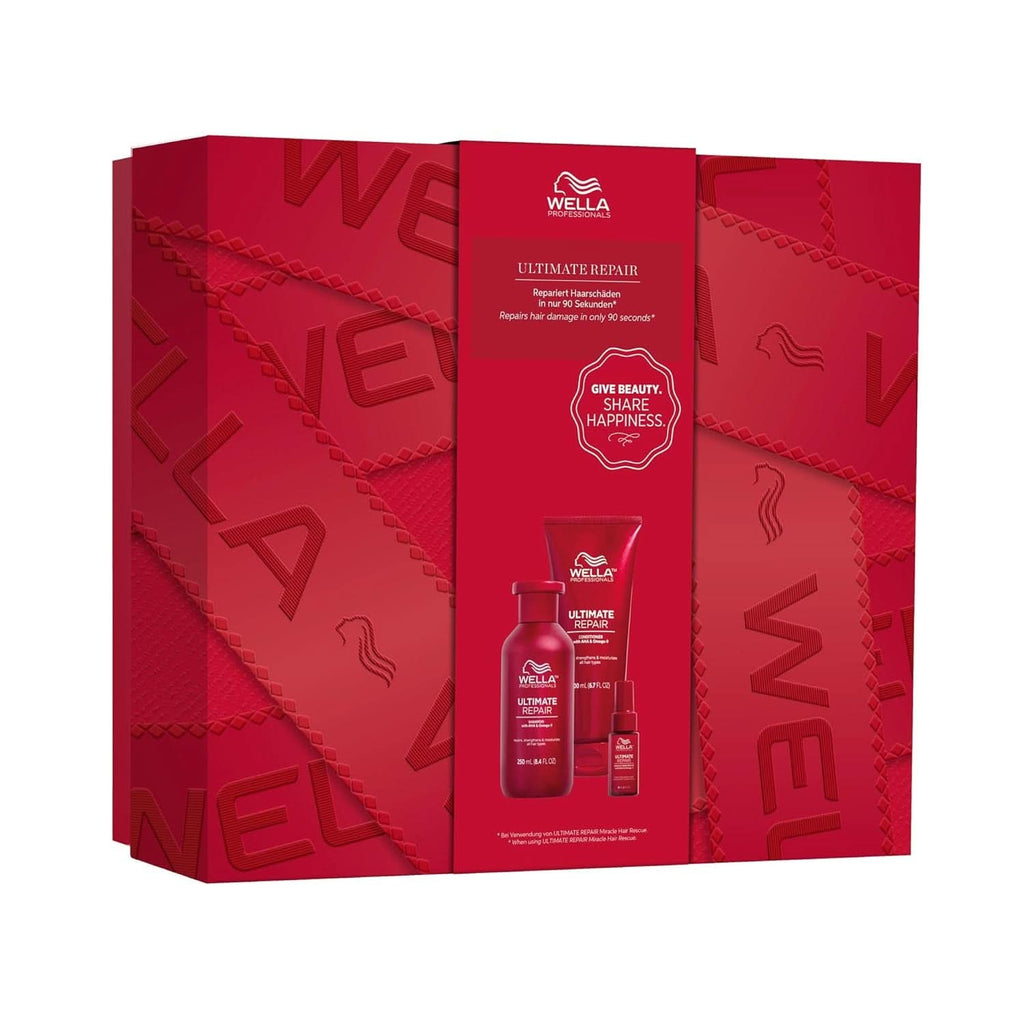 Wella Ultimate Repair Geschenkset – Haarpflege Von Wella Professionals – Shampoo + Conditioner + Leave in Haarpflege Miracle Hair Rescue (250 + 200 + 30 Ml)