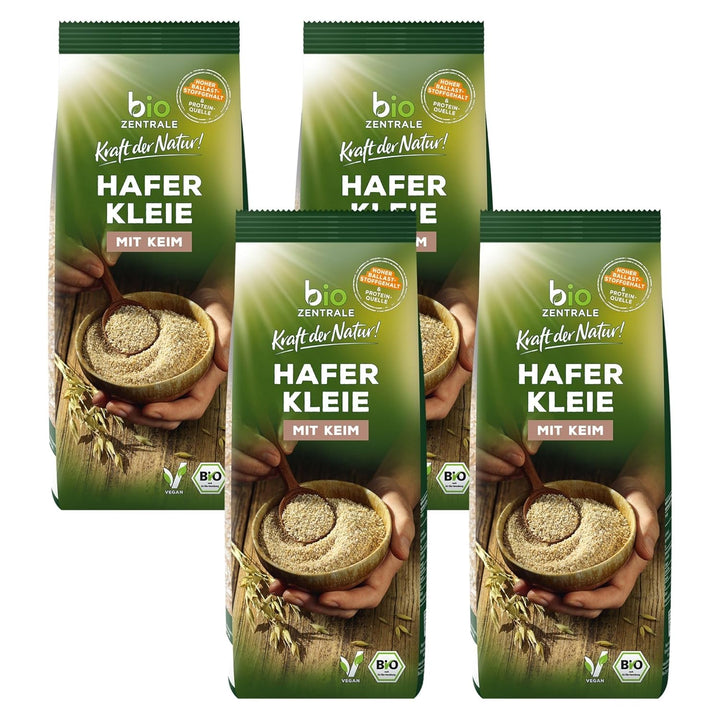 Biozentrale Bio Haferkleie 1Kg | Vorteilspack | Ballaststoffreiche Proteinquelle | Von Natur Aus Vegan | Aus EU Landwirtschaft | Zuckerarm