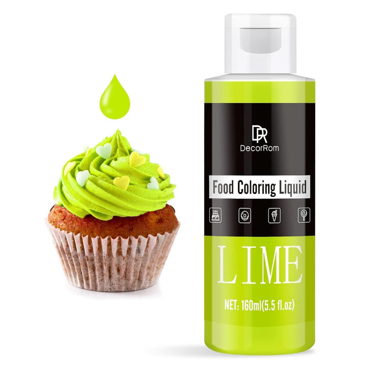 Lebensmittelfarbe - 160Ml Flüssige Konzentrierte Lebensmittel Farben Für Kuchen Dekoration, Backen, Kekse, Macaron - Zuckerfrei Food Coloring Für Getränken, Tortendeko, DIY Slime, Osterei (Weiß)