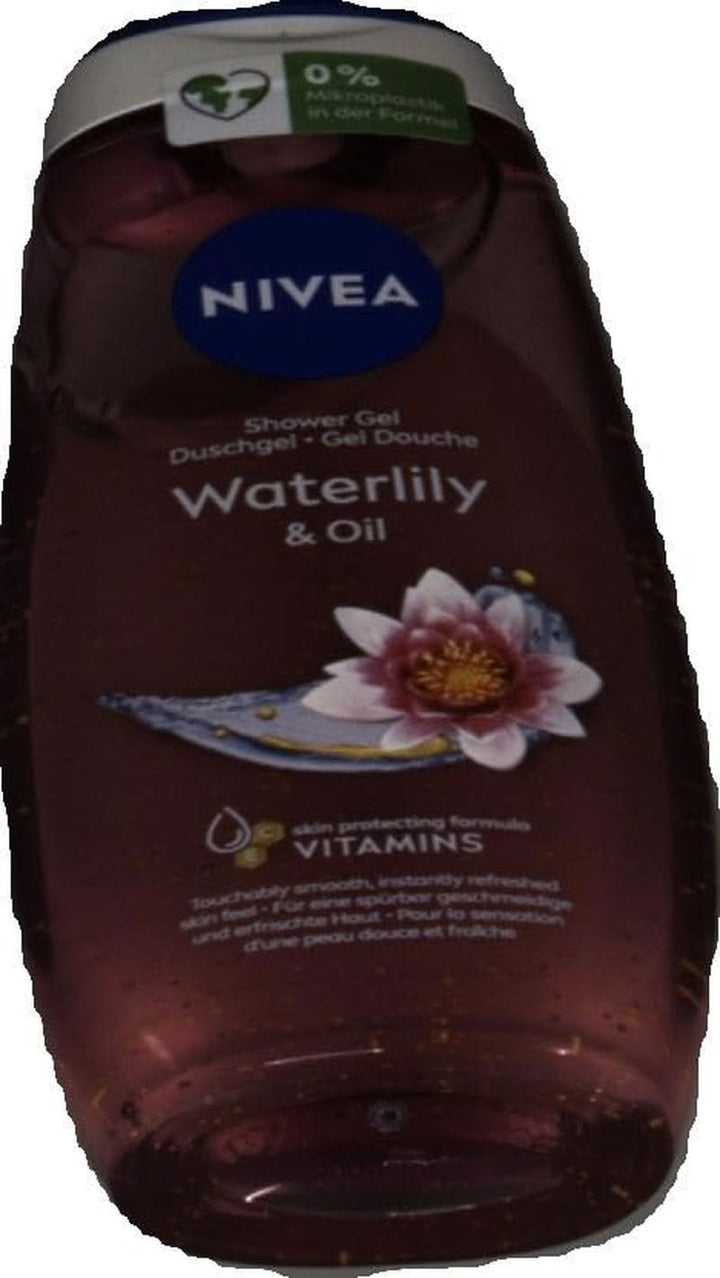  NIVEA Waterlily & Oil, Gel de duș cu parfum proaspăt de nufăr, pH neutru, 250 ml