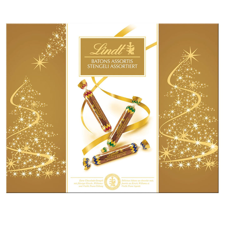 Lindt Schokolade Batons Kirschstengeli | 125 G | 16 Vollmilchschokoladestengli Gefüllt Mit Flüssigem Schweizer Kirschlikör | Pralinengeschenk Mit Alkohol | Schokoladengeschenk