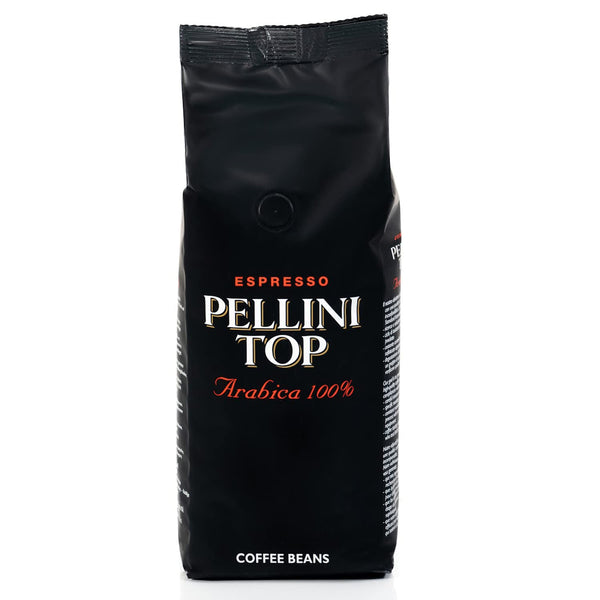 Pellini Kaffee in Chicchi Top, 100% Arabica-Mischung, Kaffeebohnen Mit Duftenden Und Raffinierten Aromen Und Einem Hauch Von Lakritze Und Kakao, 500G