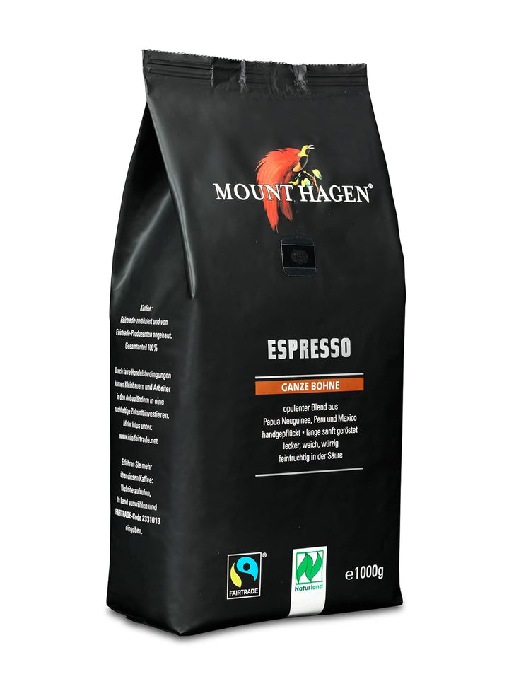 , Dark Roast, Bio FT Naturland Espresso, 1Kg Ganze Bohne