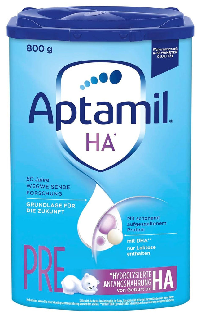 Aptamil HA PRE – Anfangsmilch Von Geburt An, Mit DHA, Nur Laktose, Ohne Palmöl, Babynahrung, Milchpulver, 800 G (1Er Pack)