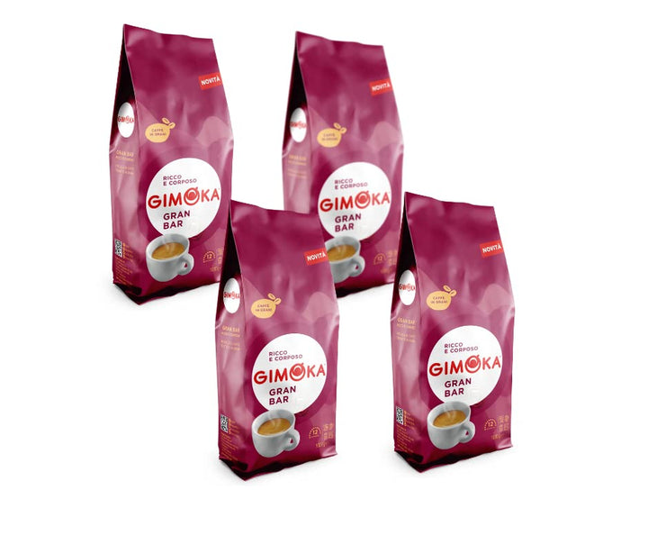 Gimoka – Kaffeebohnen – 1 Kg – Gran Bar Mischung – Intensität 12 – Hergestellt in Italien – 1Kg Packung