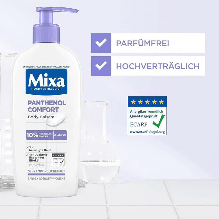 Loțiune de corp Mixa Panthenol, balsam pentru ameliorarea mâncărimilor și calmant, 250 ml