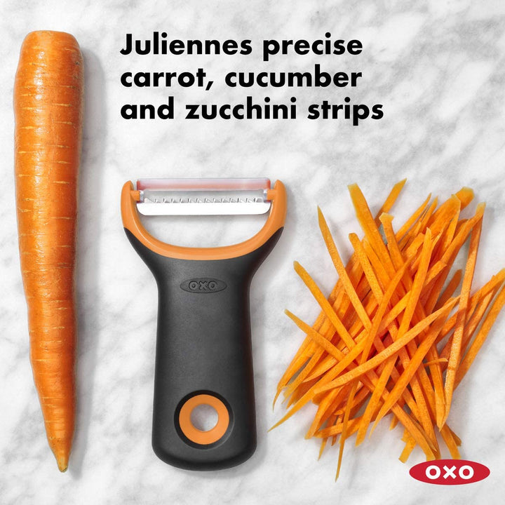 OXO Good Grips Schäler / Peeler Mit Julienne-Funktion, Schwarz