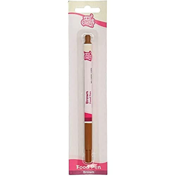 Funcakes Food Pen Braun: Lebensmittelfarbe Stifte, Flexible Spitze Für Dicke Und Dünne Linien, Essbarer Stift Für Kekse , Kuchen, Fondant Und Mehr, Ideal Zum Personalisieren, Halal-Zertifiziert