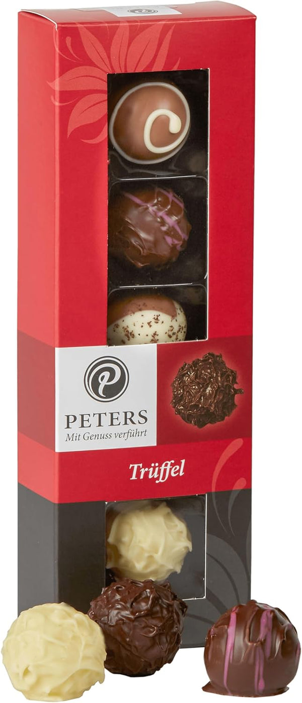 Peters Mit Genuss Verführt | 5Er Trüffel-Mischung | Hochwertige Pralinen Mit Alkohol | Pralinés | Geschenkidee | Schokolade | Geschenk | Pralinenschachtel | Made in Germany | 62G