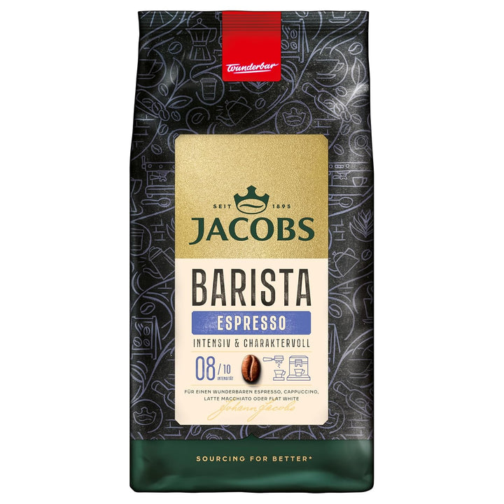 Jacobs Barista Crema Intense Kaffeebohnen 1Kg – Intensiv, Dunkle Schokolade & Pekannüssen, Arabica & Robusta Bohnen, Intensität 7/10, Ideal Für Café Crema