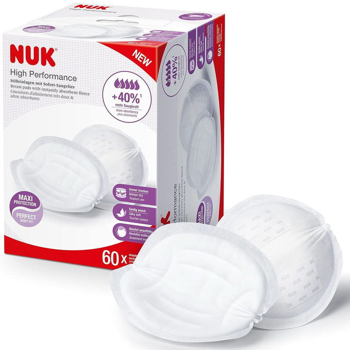 NUK High-Performance Einweg-Stilleinlagen Mit Sofort-Saugvlies | Einlagen Zum Stillen | Einzelverpackung | +40% Mehr Saugkraft | 60 Stück