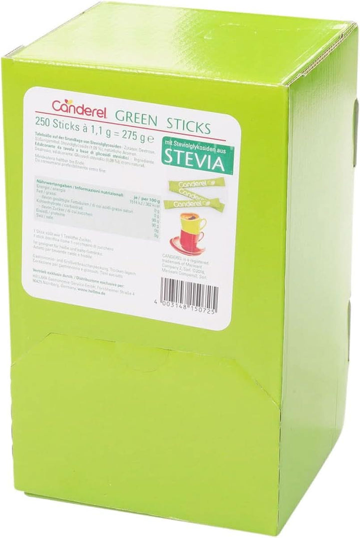 Hellma Canderel Green Stevia Sticks, 250 pliculete stevia, 1,1 grame pliculetul