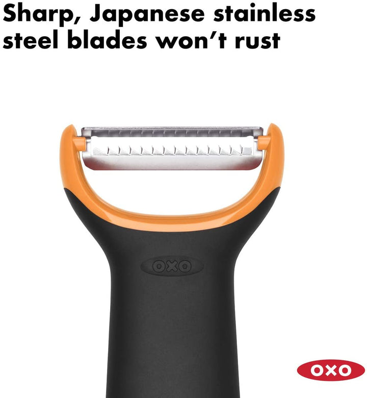 OXO Good Grips Schäler / Peeler Mit Julienne-Funktion, Schwarz