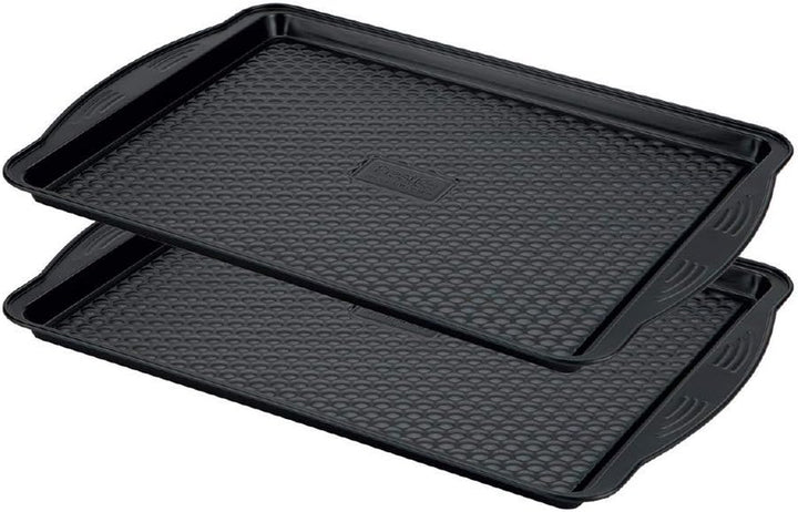 Prestige 48227 Aerolift Muffin Zinn, Carbon Steel, Schwarz