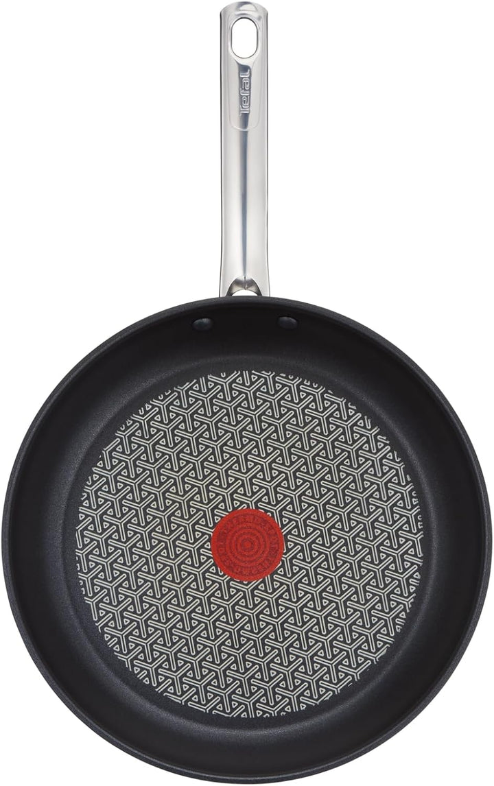 Tefal Duetto Pfanne A70408 | 32 Cm | Leichte Reinigung | Sichere Antihaftversiegelung | Temperaturindikator Thermo-Spot | Gesundes Kochen | Edelstahl-Kochgeschirr | Anbraten | Induktion