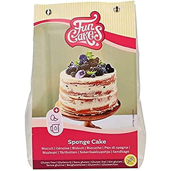 Funcakes Mix Für Biskuitkuchen, Glutenfrei: Einfach in Der Anwendung, Wunderbar Leichter Biskuitkuchen, Perfekt Für Die Kuchendekoration, Konditorqualität, Kuchenboden, Halal Zertifiziert, 500G