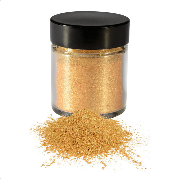 Günthart Backdecor Gold Puder - Essbarer Glitzer, Lebensmittelfarbe Pulver, Glitzer Für Getränke - Goldstaub Glänzend Glimmer Für Backenbegeisterte, 1Er Pack (1 X 7 G)