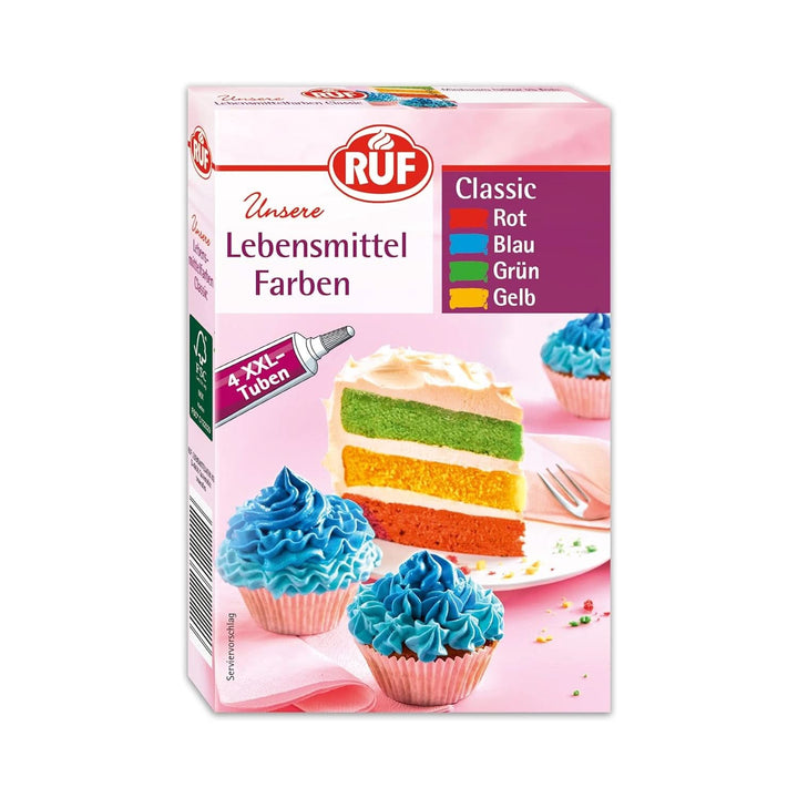 RUF Food Colours Classic, 4 tuburi XXL, 4 x 20 grame