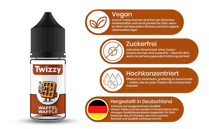 Twizzy Waffle Food Flavouring - 30 ml - Aromă intensă - Ideală pentru coacere