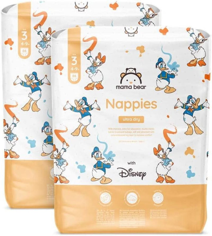 Scutece Mama Bear Disney Ultra Dry mărimea 4 (8-14 kg), alb, 84 bucăți (1 pachet)