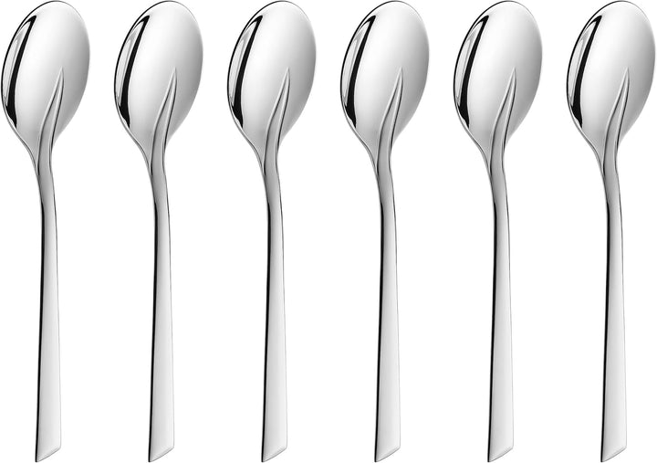 Gerlach Flames Besteck-Set 12 Personen Spülmaschinenfest Essbesteck Edelstahl Elegantes Tafelbesteck Messer Gabel Löffel Teelöffel Kuchengabel Soßenlöffel Kuchenspachtel Glänzend Rostfrei 68 Stk