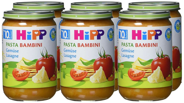 Hipp Pasta Bambini - Lasagna cu legume, pachet de 6 (6 X 220 g)