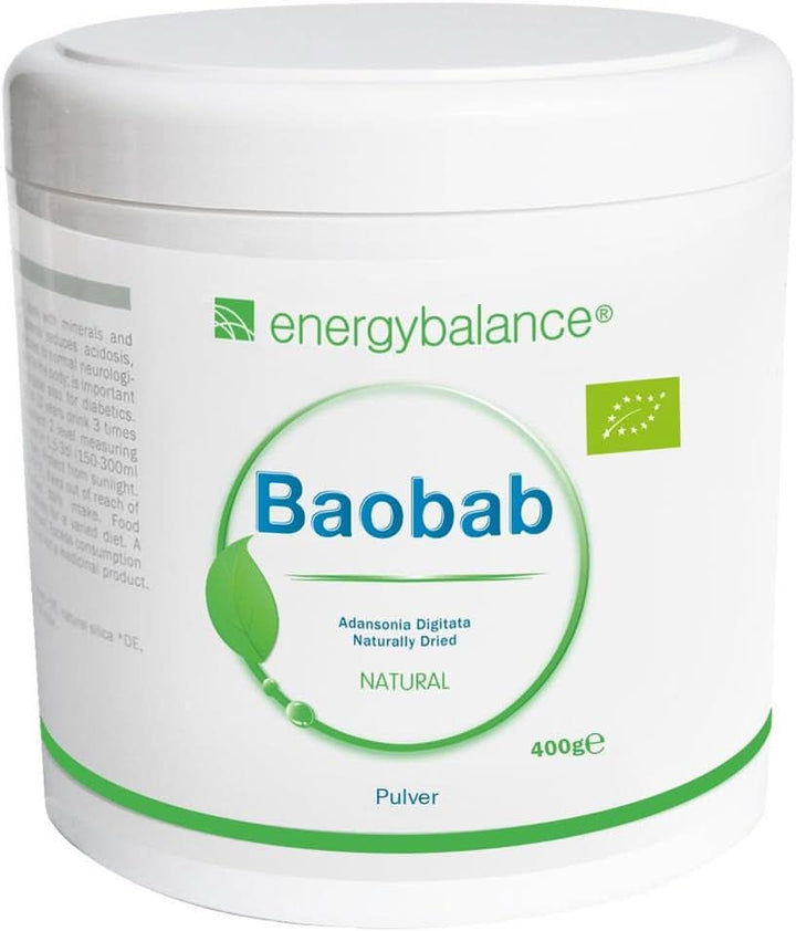 Baobab pulbere organică - vitamina C, calciu, magneziu, potasiu, 400 grame