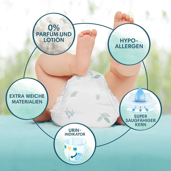 Pampers Baby scutece mărimea 5 (11-16kg) Harmony, Protecție delicată a pielii și ingrediente pe bază de plante, 152 buc.