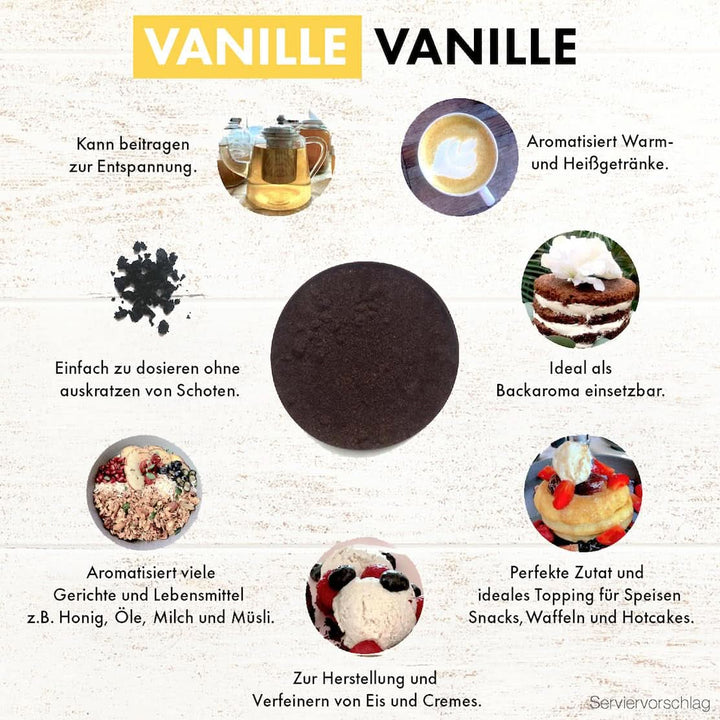 Pulbere de vanilie premium din boabe de vanilie reale, naturală, fără zahăr, fără aditivi, Fairtrade, vegană (40G fără cutie) De la Vanilla Campaign®