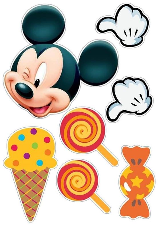 Edible image, Icing, topper, Mickey Mouse