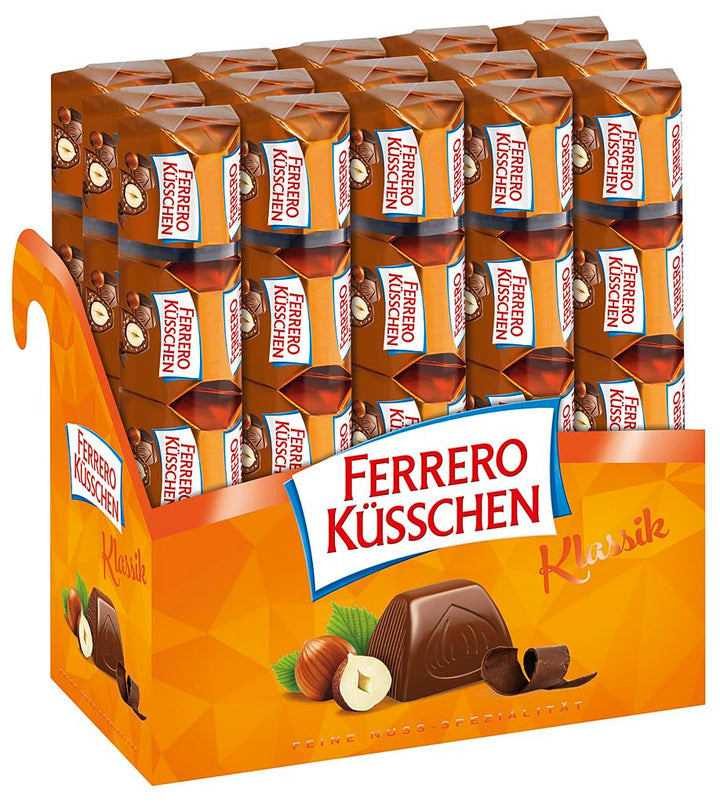 Ferrero Küsschen Klassik – Knackig Geröstete Haselnuss Umhüllt Von Feiner Schokolade – 1 Packung À 20 Einzelpralinen