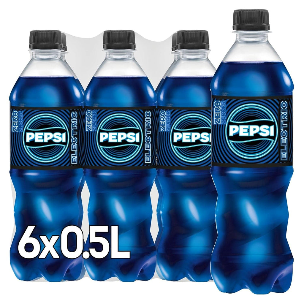 Pepsi Electric Blue Zero Zahăr, Noua Ediție Limitată de la Pepsi, set 6 x 0,5 litri