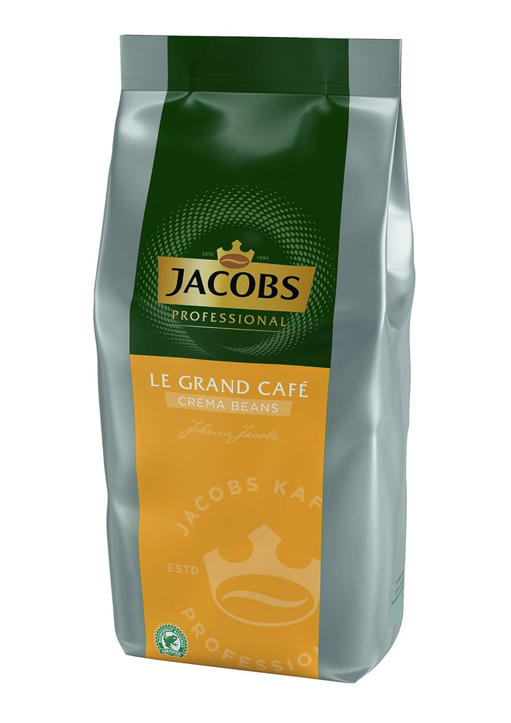 Jacobs Professional Le Grand Café Crema, Ganze Kaffeebohnen 1Kg, Mild, Intensität 2/5