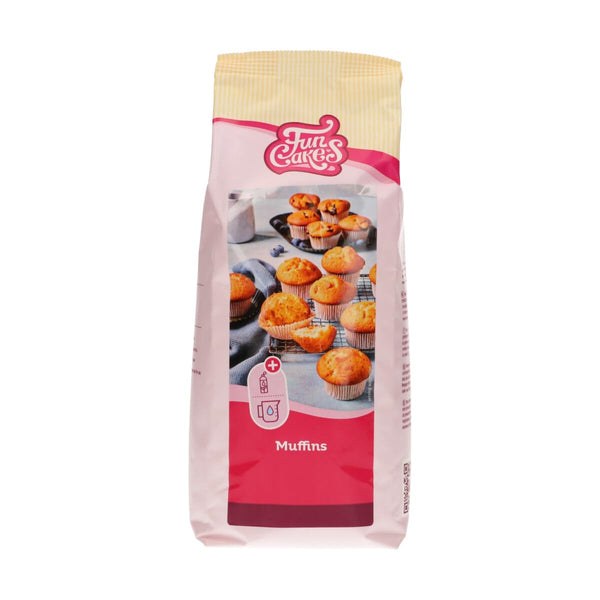 Funcakes Mix Für Muffins, Backen Sie Einfach Köstliche Muffins, Perfekte Amerikanische Muffins, Geeignet Für Die Herstellung Von Blaubeermuffins Oder Schokoladensplitter-Muffins, Halal., 1 Kg