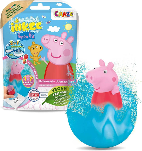 INKEE SURPRISE - Peppa Pig Badekugeln Kinder Mit Überraschung Peppa Wutz Spielzeug Für Die Badewanne - Badezusatz Kinder