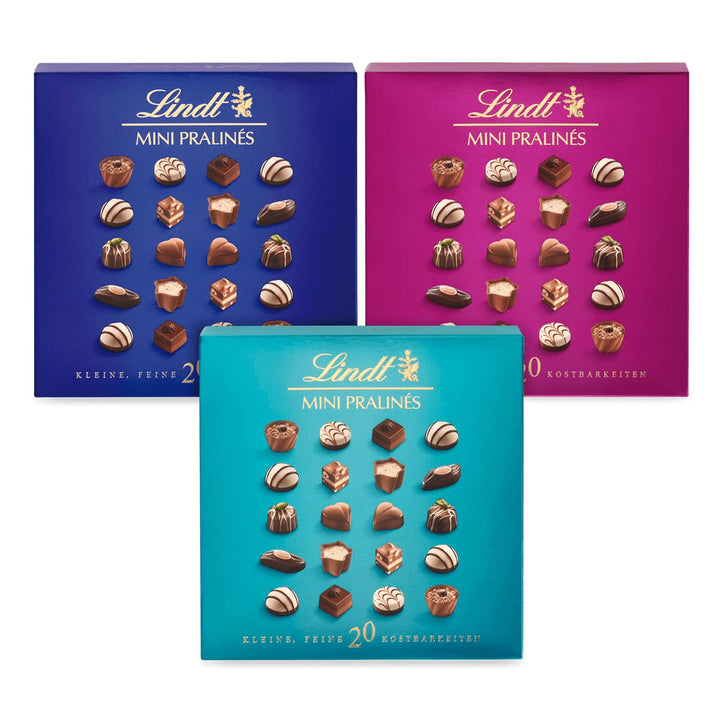 Lindt Schokolade - Nougat Mini Pralinés | 165 G | -Schachtel Mit 36 Pralinen in 9 Ausgewählten, Exquisiten | Pralinengeschenk | Schokoladengeschenk | 1Er Pack