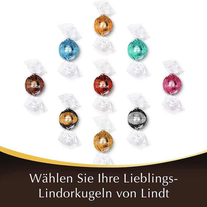 Lindt Schokolade LINDOR Kugeln 70 % Kakao Edelbitter-Schokolade | 322 G in Kissenpackung | Ca. 25 LINDOR Kugeln | Pralinen-Geschenk Oder Schokoladengeschenk