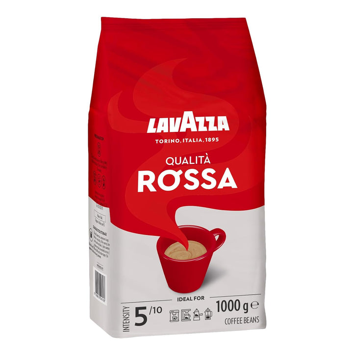 Lavazza, Crema E Aroma, Arabica Und Robusta Kaffeebohnen, Ideal Für Espressomaschinen, Mit Schokoladigen Aromen, Reicher Und Vollmundiger Geschmack, Intensität 8/10, Mittlere Röstung, 1 Kg Packung