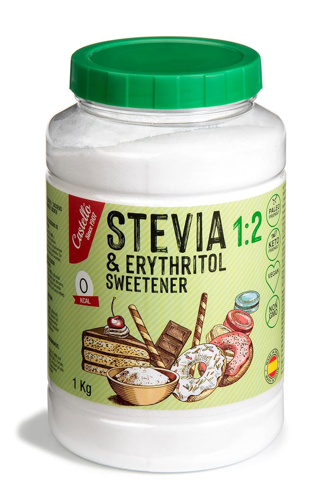 Stevia + Eritritol 1:2 Îndulcitor, 1G = 2G Zahăr, 1 Kg