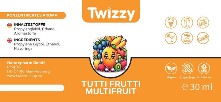 Twizzy Aroma Concentrata Tutti Frutti, 30 ml