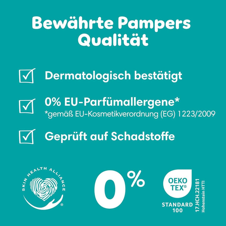 Scutece Pampers mărimea 7, 132 scutece, 15Kg+ Baby-Dry, până la 100% protecție împotriva scurgerilor toată noaptea