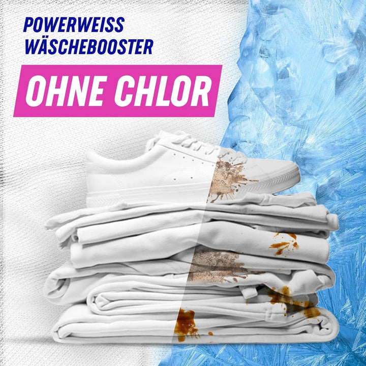 Vanish Oxi Action Powerwhite Powder - 1 X 1,125 Kg - pudră de îndepărtare a petelor și de îmbunătățire a rufelor fără clor - pentru rufe albe