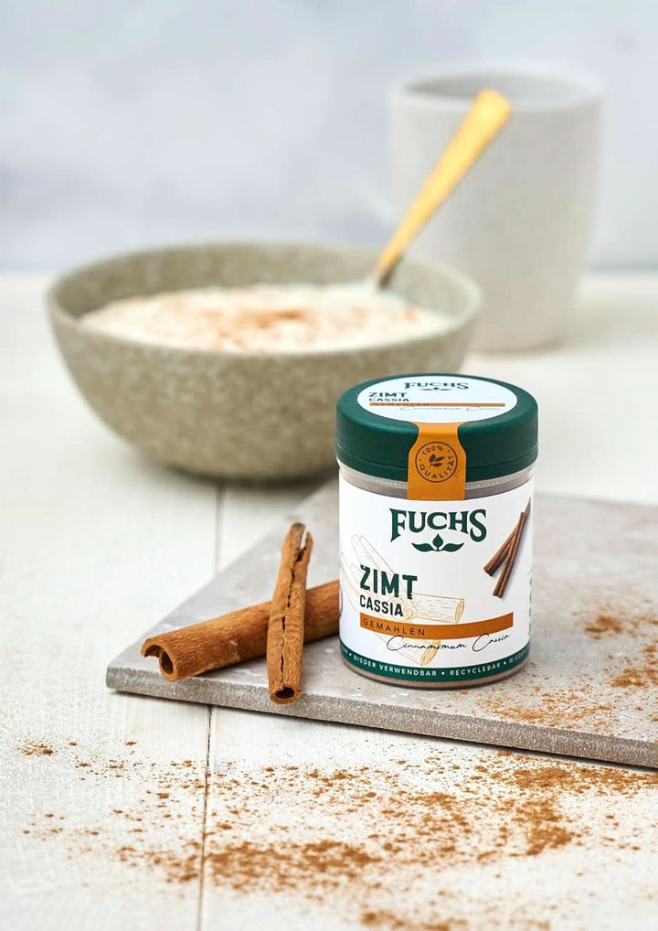 Fuchs Scorțișoară Cassia măcinată - Pentru aromatizarea produselor de patiserie, deserturilor sau ceaiurilor, 45 grame