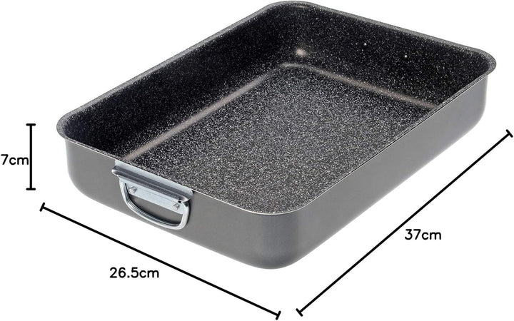 Alluflon Tradition Italien Lasagneform, Aluminium, Schwarz, 35 X 25 Cm