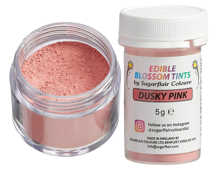 Sugarflair Blossom Tint Dust Lebensmittelfarbe Pulver Dusky Pink - Lebensmittel Farbe Pulver Für Kuchenoberflächen, Zuckerpaste, Fondant, Zuckerguss, Schokolade, Buttercreme, Macarons Und Mehr-5G