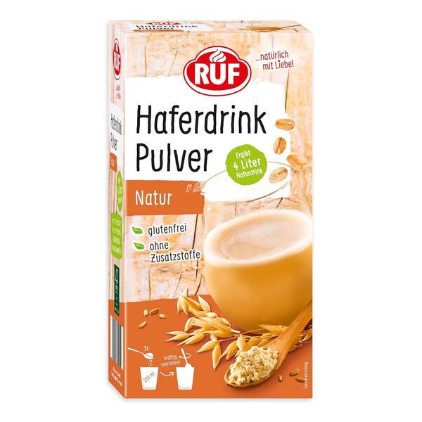 RUF Oat Drink Powder Natural, Pulbere de ovăz de băut, pentru cafea, smoothie-uri, prăjituri sau în terci, Fără gluten, 400 grame