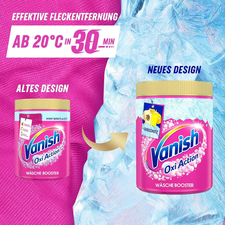 Vanish Oxi Action Powder Pink - 1 X 1.65 Kg - pudră de îndepărtare a petelor și de îmbunătățire a rufelor fără clor - pentru rufe colorate